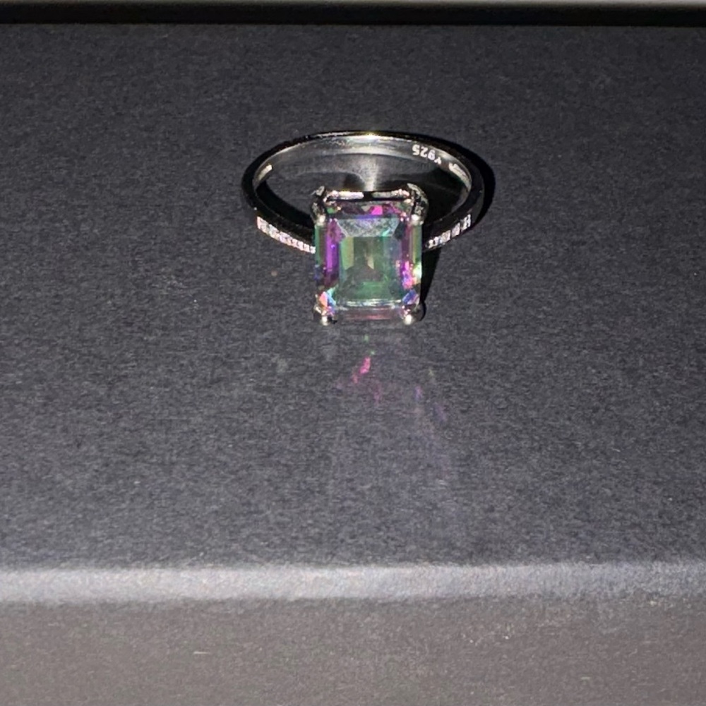 Mystic Topaz Ring 925 Sterling Silver Band- Size 8- NWOT
